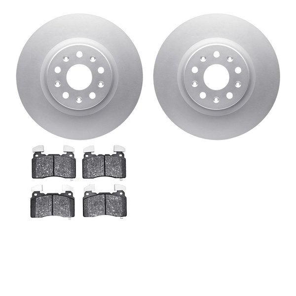 Dynamic Friction Co 4602-46014, Geospec Rotors with 5000 Euro Ceramic Brake Pads, Silver 4602-46014